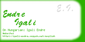 endre igali business card